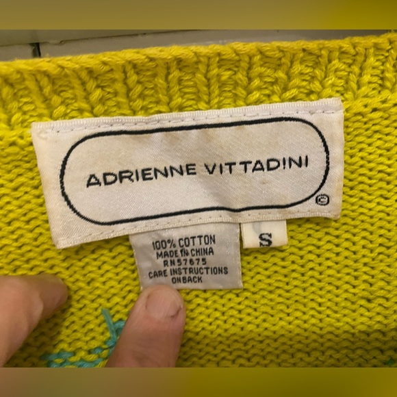 Adrienne Vittadini Vintage Hand knit Cardigan Sweater S - Picture 3 of 8